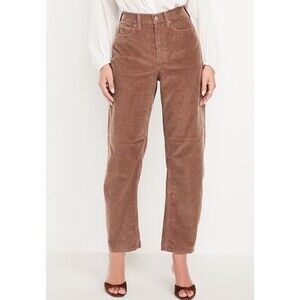 Old Navy Women's Corduroy High-Rise Straight Leg Pants - Brown